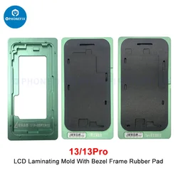 Position OCA Alignment Mold With Bezel Frame Laminating Rubber Pad For iPhone X XS 11 12 Mini 13 14 15 Pro Max LCD Screen Repair