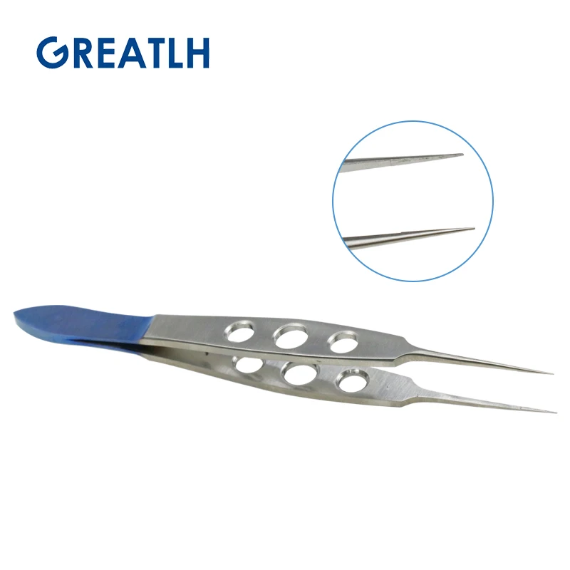 Dovetail Forceps with Teeth/toothless Titanium Alloy Micro Forceps with Platform Ophthalmic Instrument