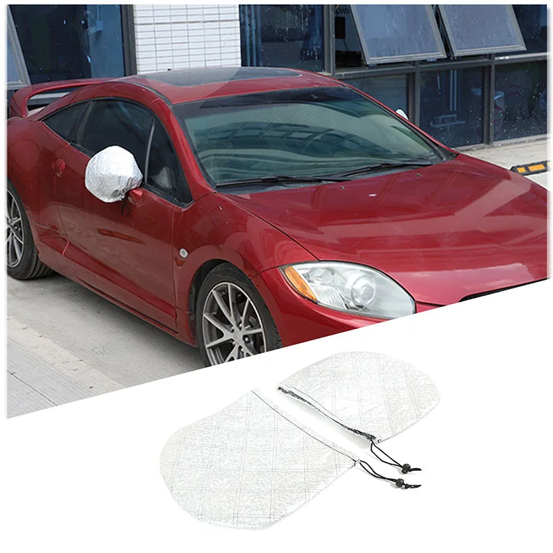 

For Mitsubishi Eclipse 2006-2011 Cotton Velvet White Car Rearview Mirror Frost-Proof Snow-Proof Protective Cover Car Accessories