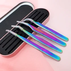 Eyelash Extensions Tweezers For Artists Individual Curved Strip Lashes Eyebrow Tongs Nail Art Makeup Tool Non-magnetic Pincet