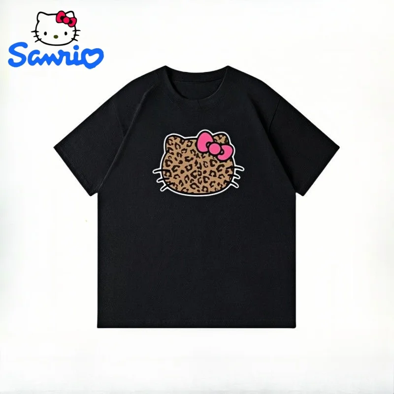 

Street trend hello kitty T -shirt hip -hop style new anime printing loose half -sleeved summer round neck top gift wholesale