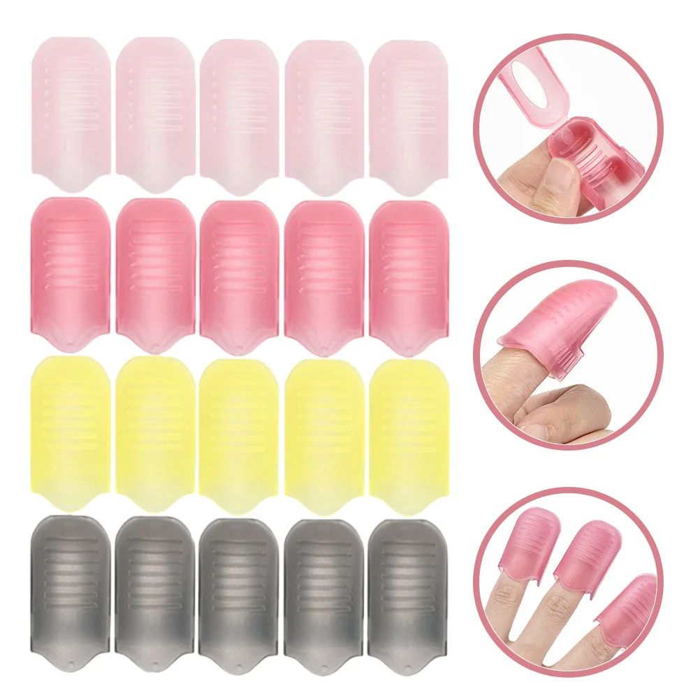 

20Pcs Nail Remover Cap Clip Plastic Adjustable Nail Clip for Gel Nails Polish Removal Wrap Tool Paint Remover Wrap Tool