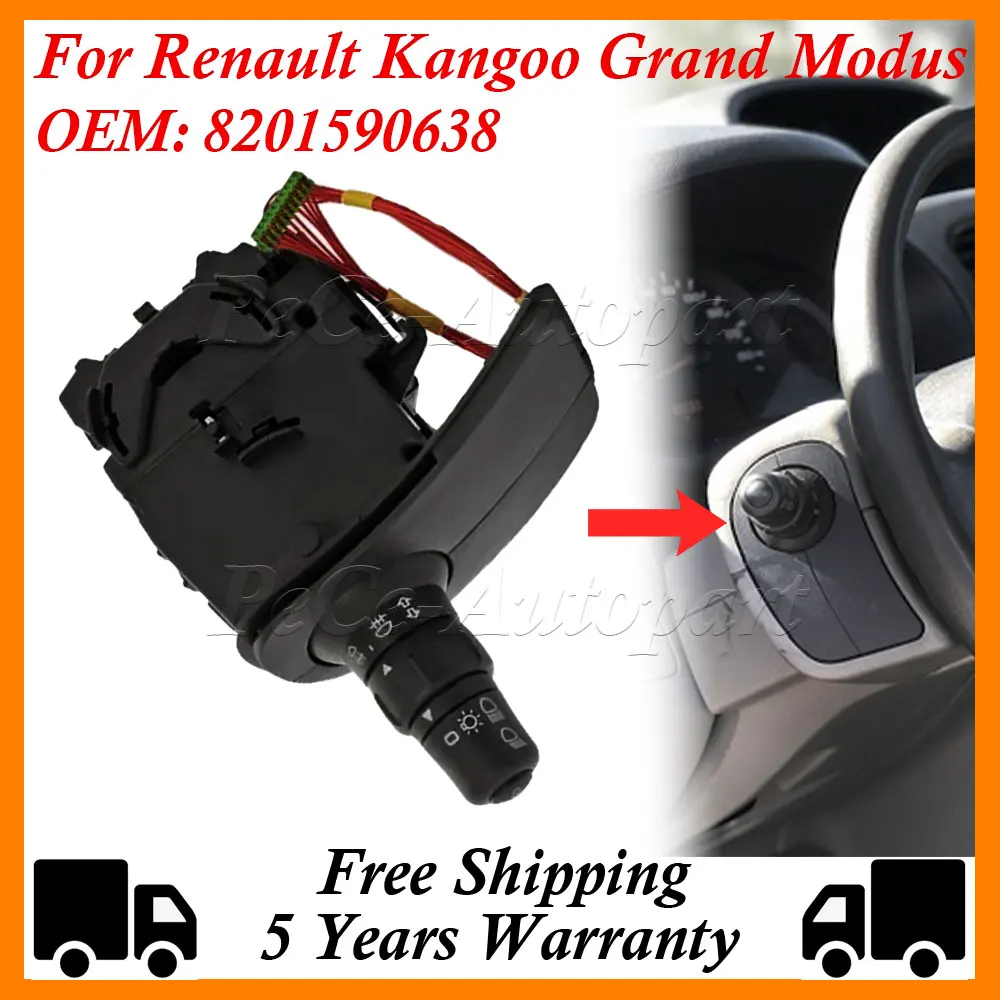 

8201590638 Переключатель индикатора фар автомобиля для Renault Kangoo Grand Modus Clio III 1.5dCi 7701057088 7701057090