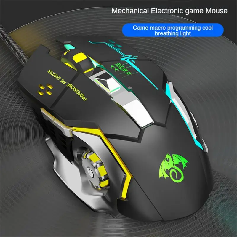 Stable Bottom Plate Wired Mouse X6 Esports Game Mouse Silent Click Ergonomic Programming Gaming Mice For Desktop Laptop