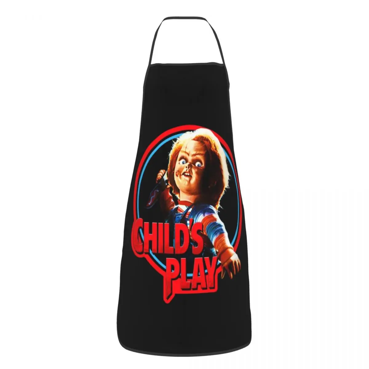 Child's Play Chucky Apron for Women Men Unisex Bib Horror Movie Cooking Kitchen Tablier Cuisine Chef Baking