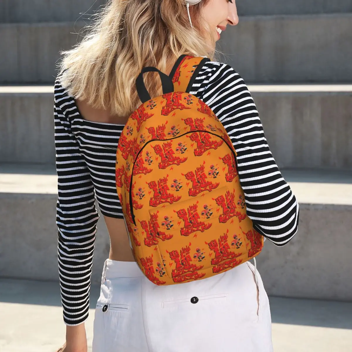 

If You Wanna Rock'n' Roll Student Backpack School Bag Hiking Travel Daypack for Men Women Fashion Bookbag Shoulder Bags
