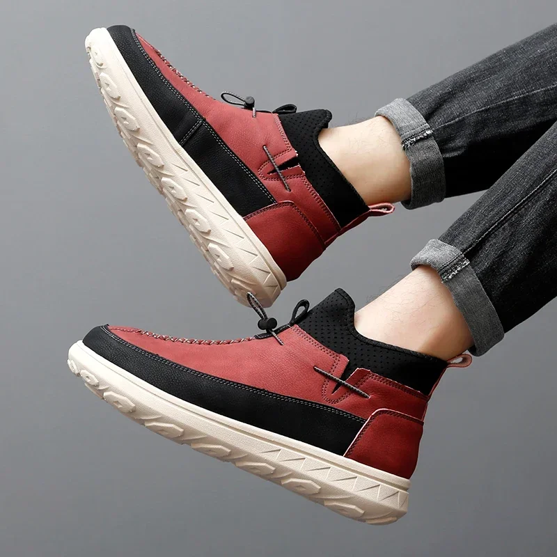 

Couple's Autumn Winter Slip-on Shoes Hot Sale Men Outdoor Flats Non-Slip Shoes Man Round Toe Casual Comfortable Shoes Fashion