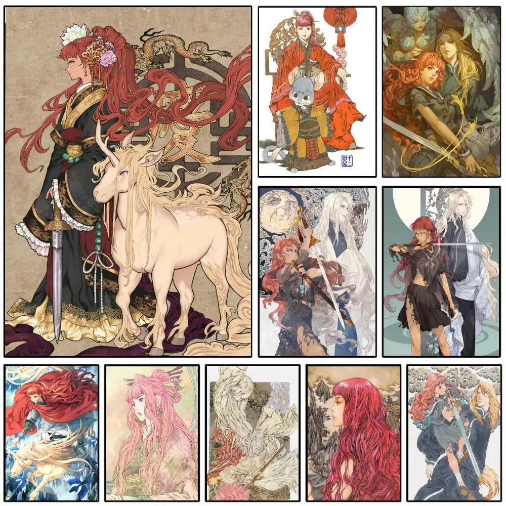 The T-Twelve Kingdoms Poster Self-adhesive Art Waterproof Paper Sticker Coffee House Wall Decor