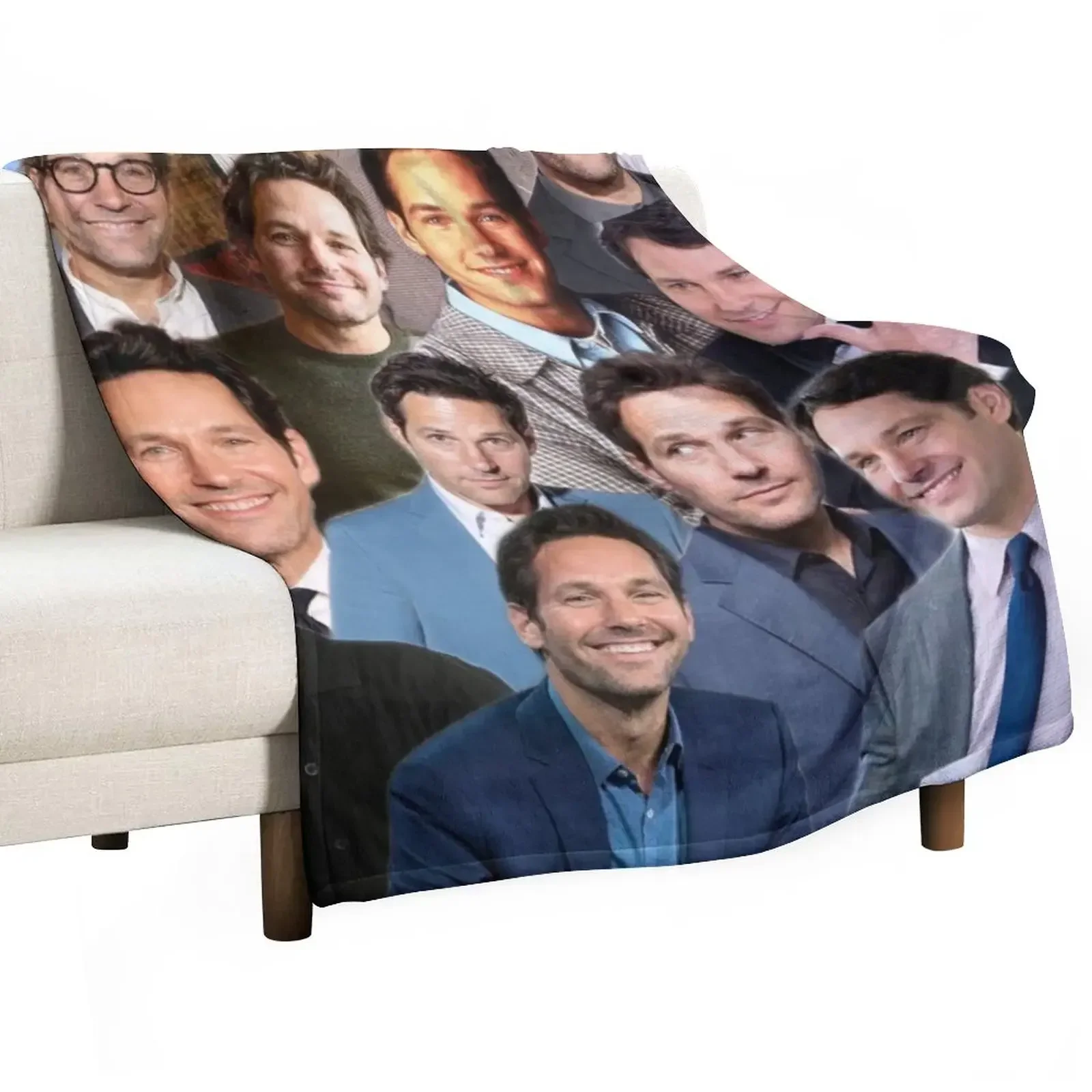 

New Paul Rudd photo collage Throw Blanket blankets ands Cute Blankets