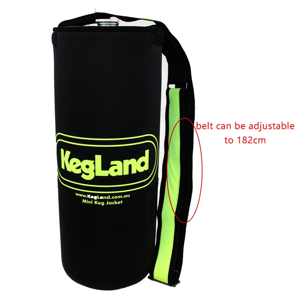 KegLand Glow in the Dark Mini Keg Neoprene Parka / Jacket - 8-10L Beer Home Brewing