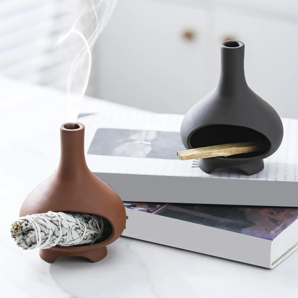 Incense Burner Dish Handmade Ceramics Palo Santo Holder Smudge Bowl Incense Burner Set Yoga Meditation Zen Decor for Sticks