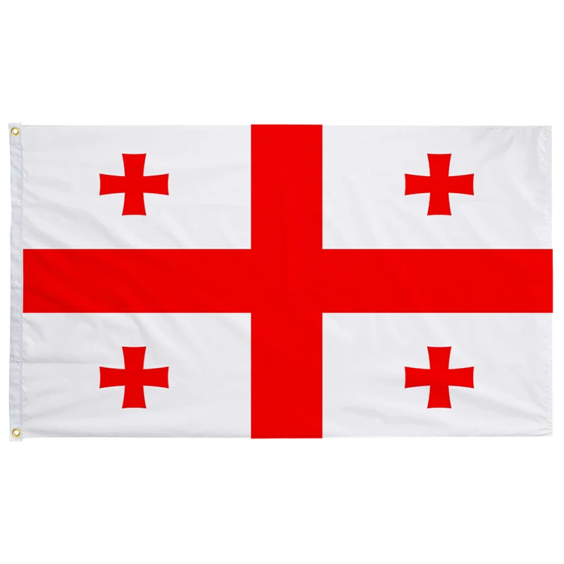 90x150cm   Georgia flag hanging polyester geo ge Georgia flag indoor outdoor home decoration