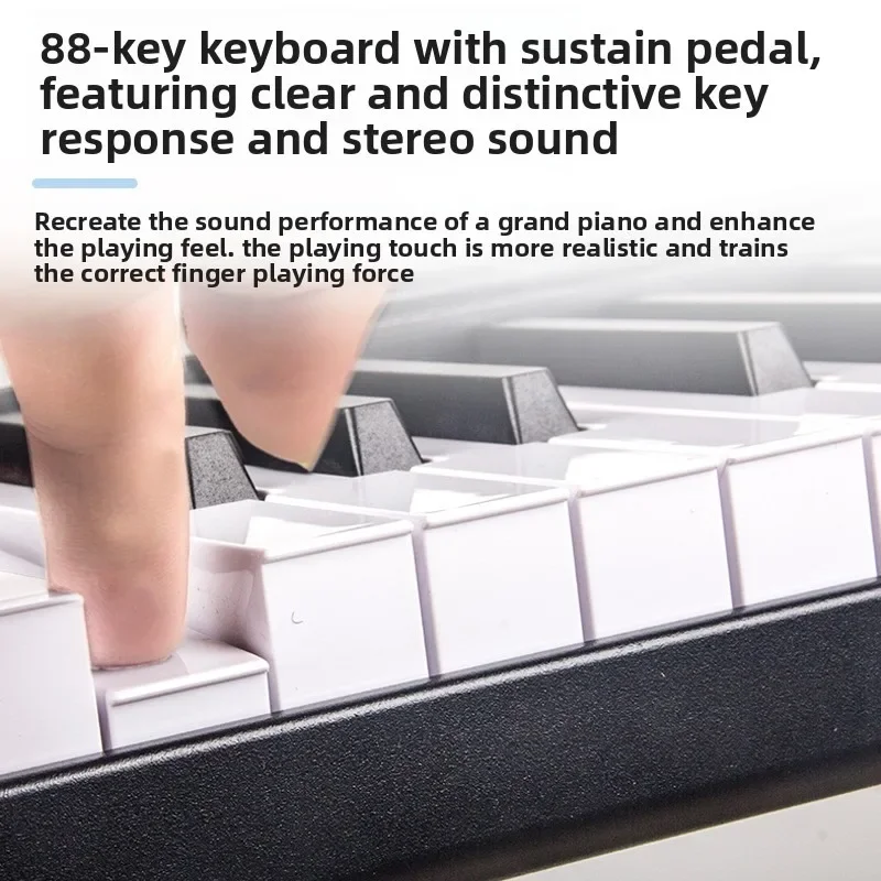 88 Key Portable Electric Piano Home Use Adults Children Beginners Exam Grade Bluetooth Rechargeable Electronic Piano Keyboard