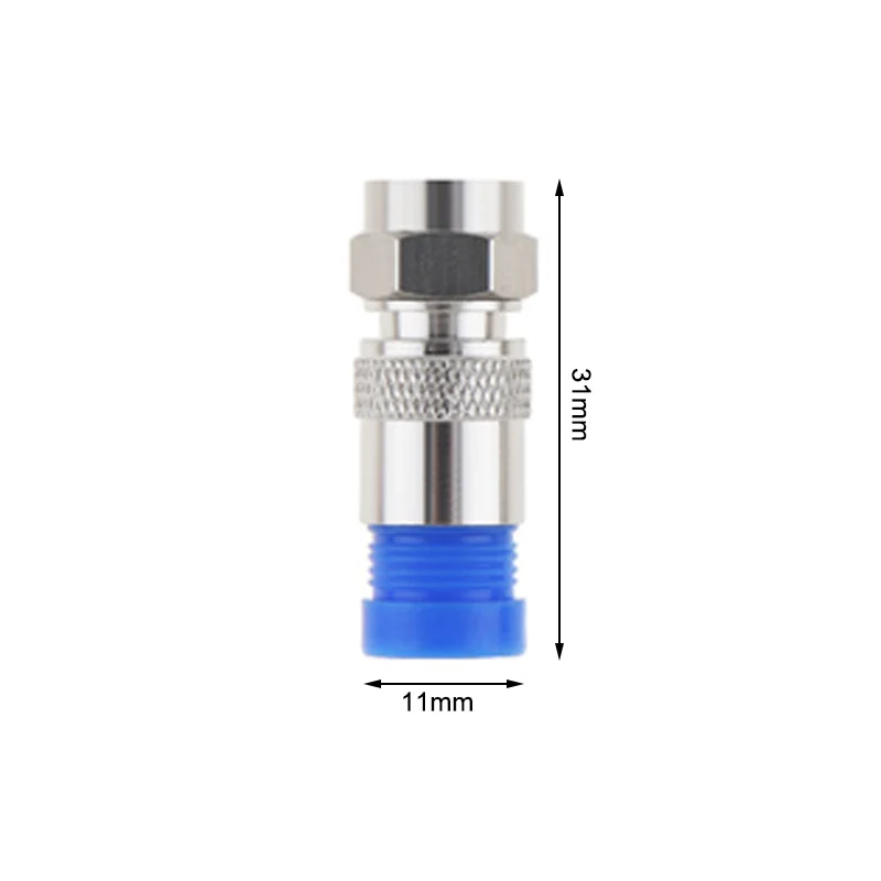 20pcs RG6 Compression Connectors Waterproof Connection F Compression Connector Coax Cable Coaxial