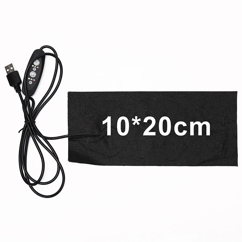 5V USB Charged Clothes Heating Pads Electric Heating Sheet With 3 Gear Adjustable Temperature Heating Warmer Pad For Vest Jacket