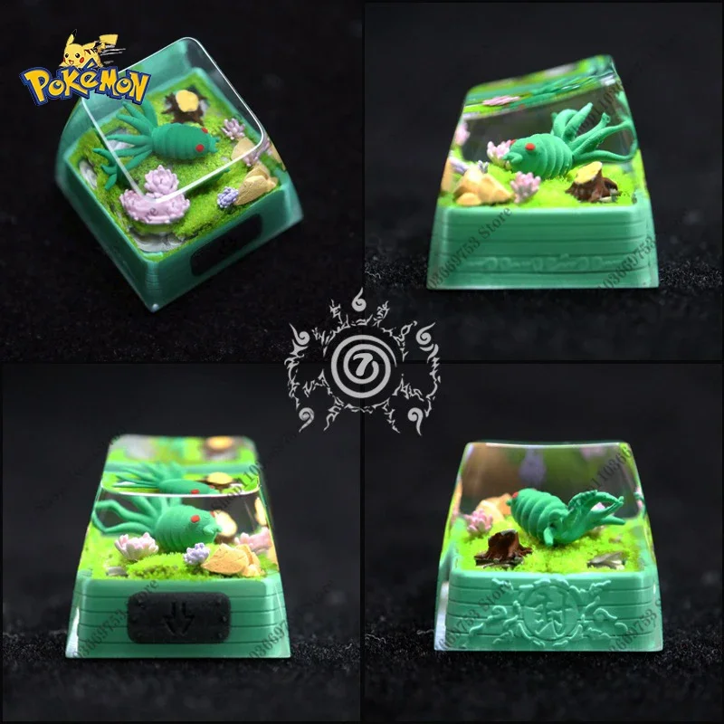 naruto-choumei-keycaps-pokemon-resine-personnalise-cristal-transparent-clavier-mecanique-bricolage-casquettes-clavier-mignon-accessoires-cadeaux