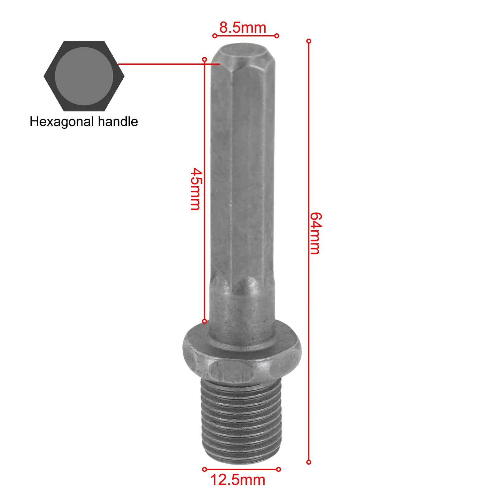 Martillo eléctrico con esta varilla de extensión de taladro de agua y adaptador de vástago hexagonal para pared de ladrillo rojo y perforación de hormigón