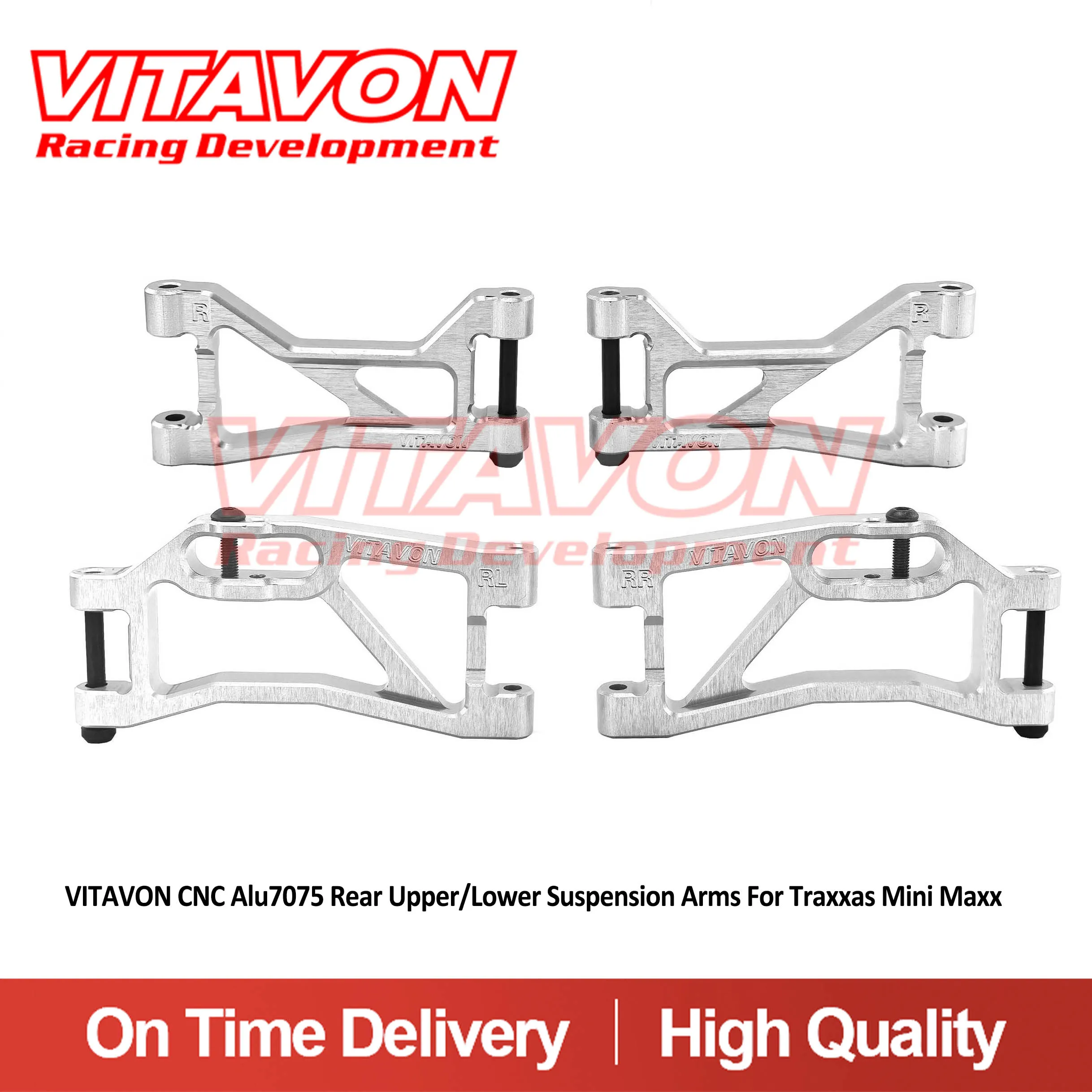 

VITAVON CNC Alu7075 Rear Upper/Lower Suspension Arms For Traxxas Mini Maxx