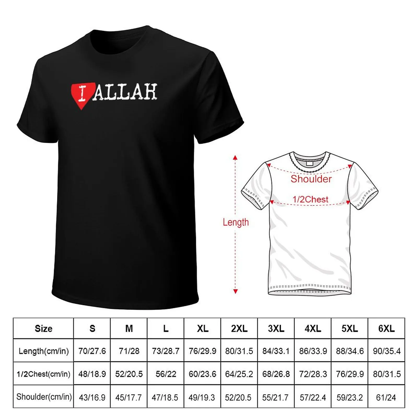 I Heart Allah Love Allah T-Shirt Essential Solid Color T-Shirt
