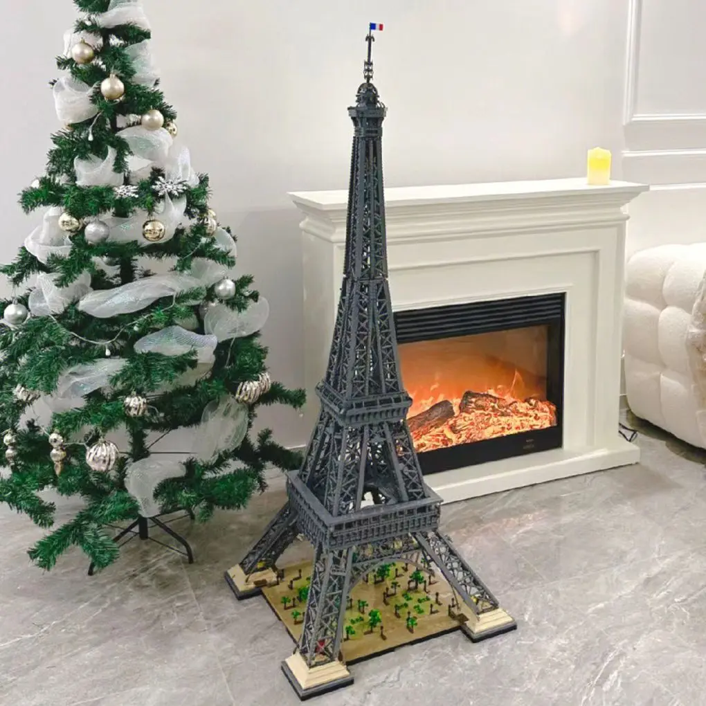 With Original Box Eiffel Tower Fit World Famous Architecture 10307 1.5M 10001PCS Building Blocks Bricks Toys For Adults Gifts