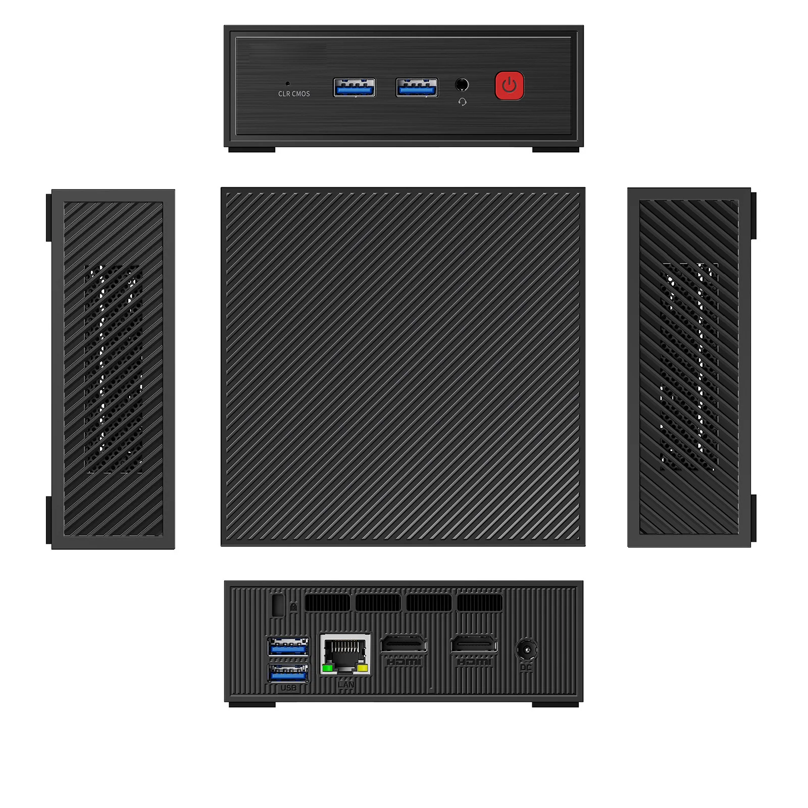Intel N100 N150 Quad Core Mini PC Micro NUC Portable Compact Mini Chassis Business Desktop Computer Dual Screen 4K Display