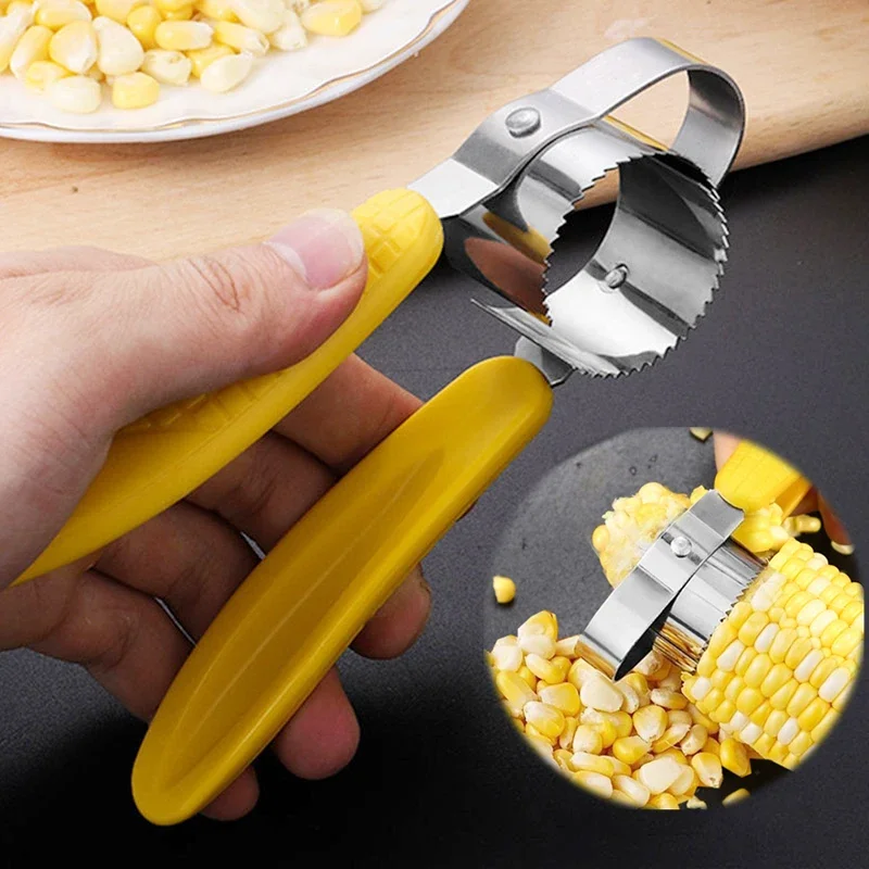 Manual Stainless Steel Corn Thresher Peeler Corn Kernels Remover Stripper Separator Fruit Vegetable Kitchen Tools