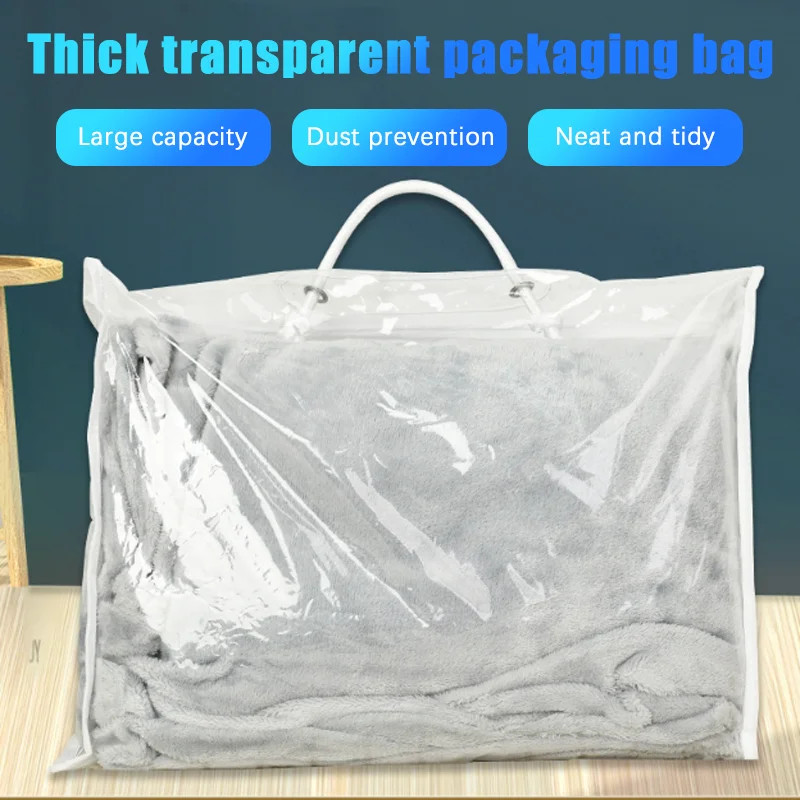 Transparente PVC-Tasche tragbare Bettwäsche Verpackung Kissen Kern Aufbewahrung tasche