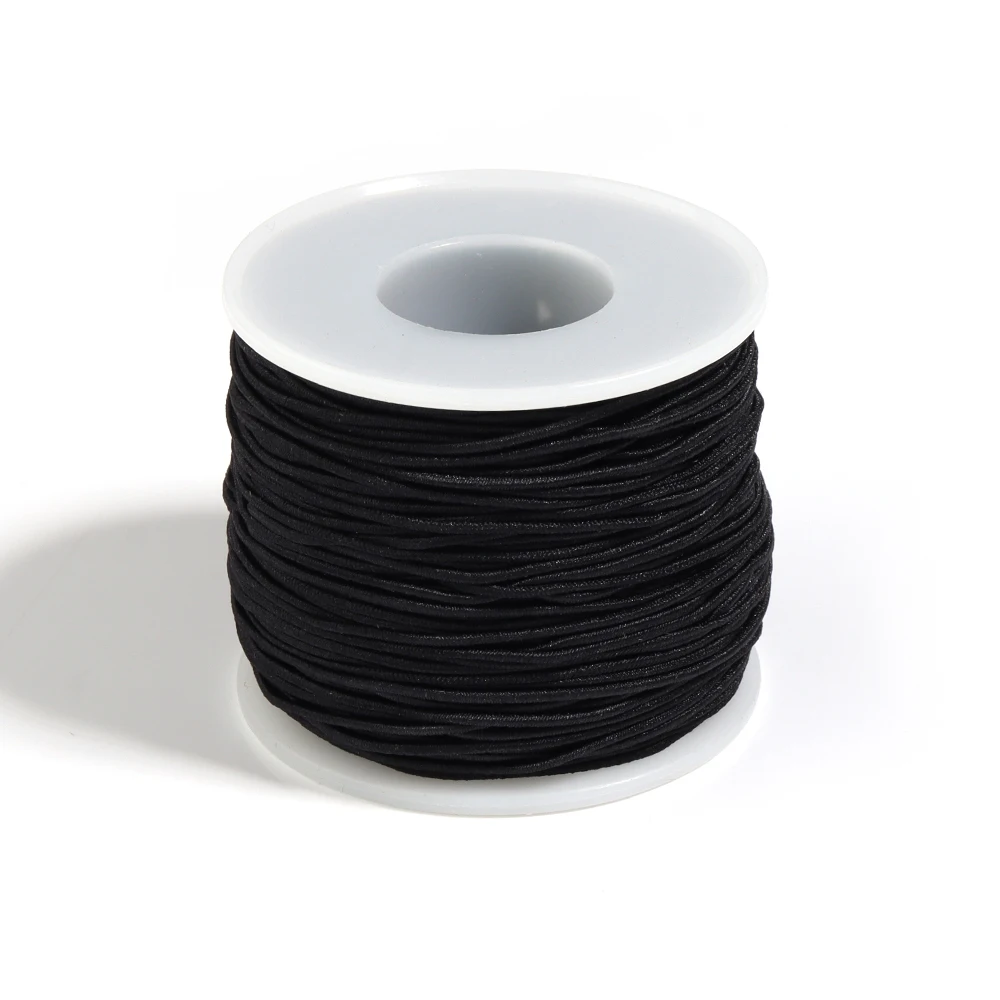 50M 1mm Runde Gummibänder Bungee Shock Cord Elastisches Seil Gummiband Strap String DIY Schmuck Machen Armbänder Halsketten liefert