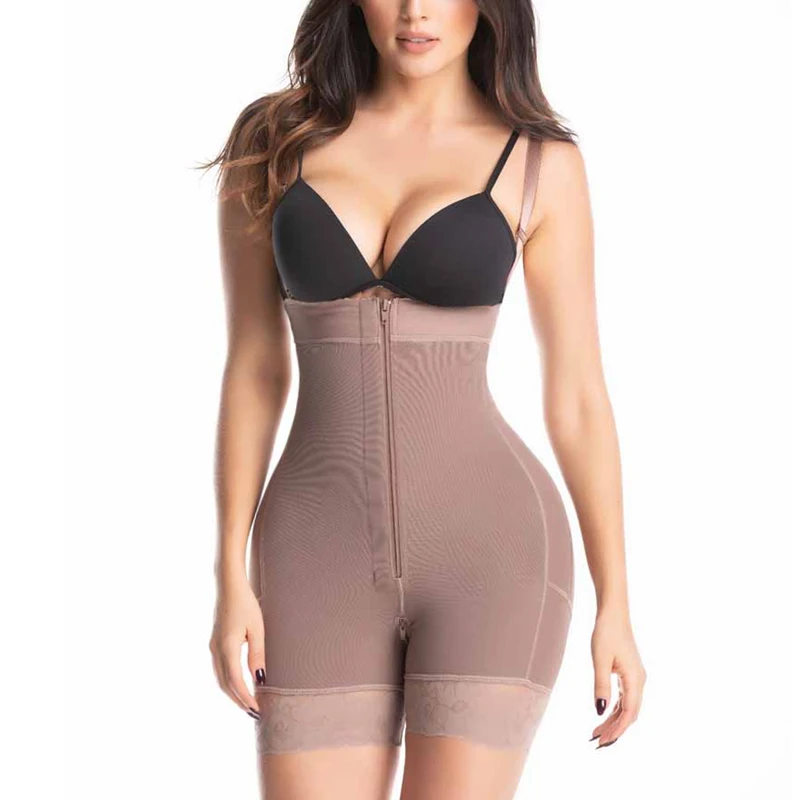 

Women-buttlift Girdle Tummy Control Butt Lifter Shapewear Women Double Compression BBL Shorts Open Bust Shapewear Faja