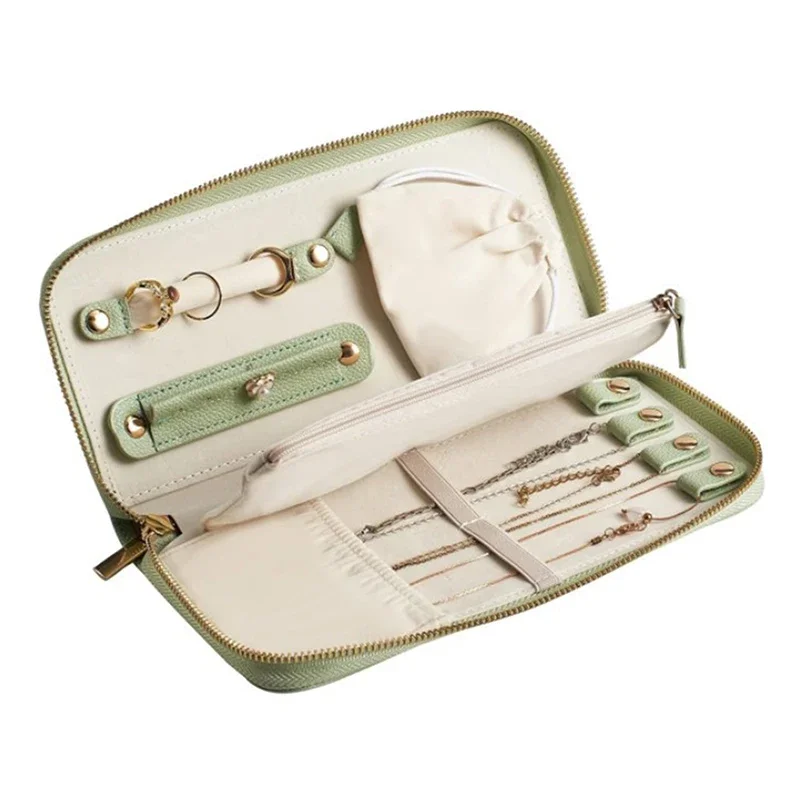 

Модная простая сумка для ювелирных изделий, дорожная портативная сумка для хранения серег, колец, ожерелий, сумка-органайзер для ювелирных изделий с защитой от запутывания