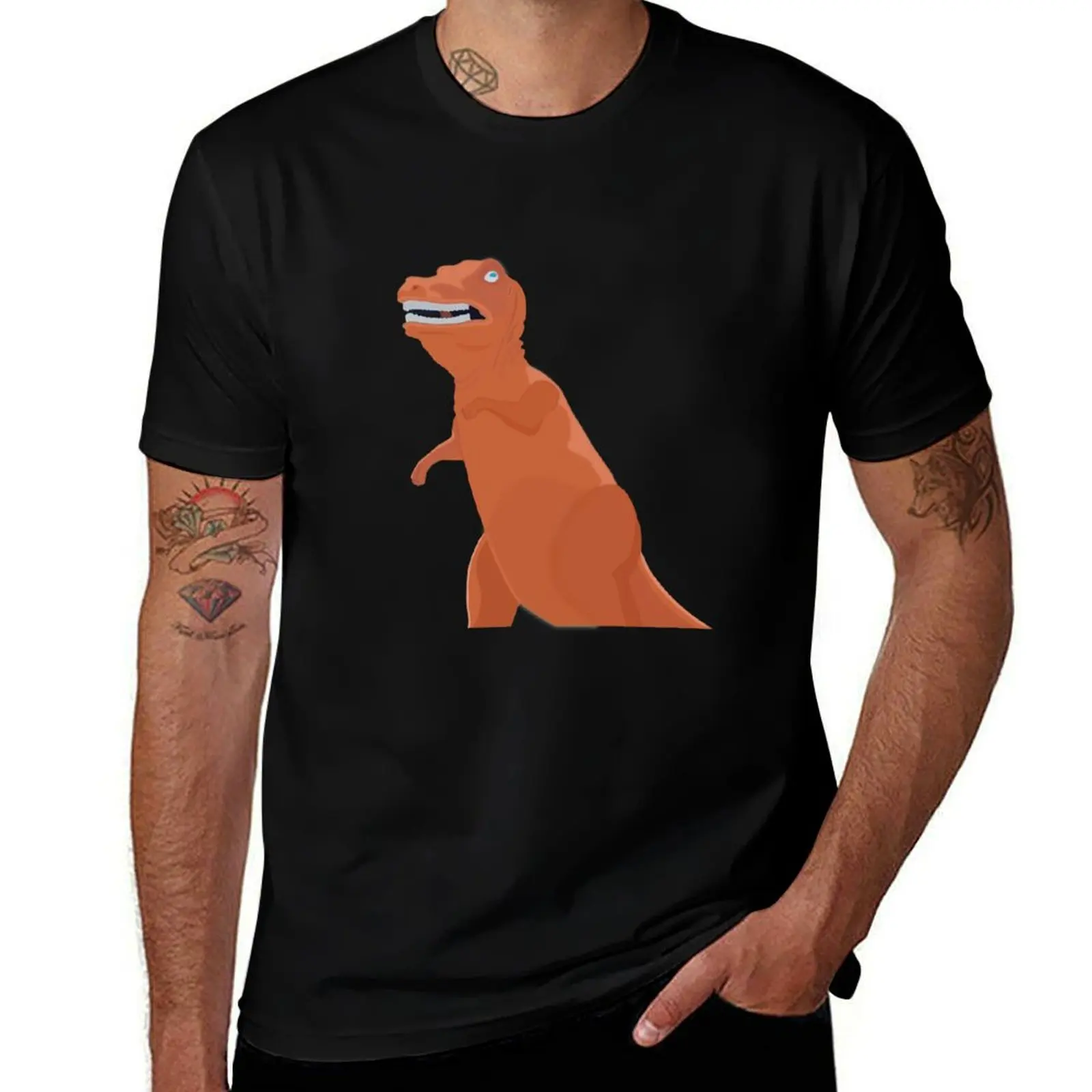 

The Orange Dinosaur of Route One in Massachusetts T-Shirt man graphic t shirt anime t shirts for man T-Shirt