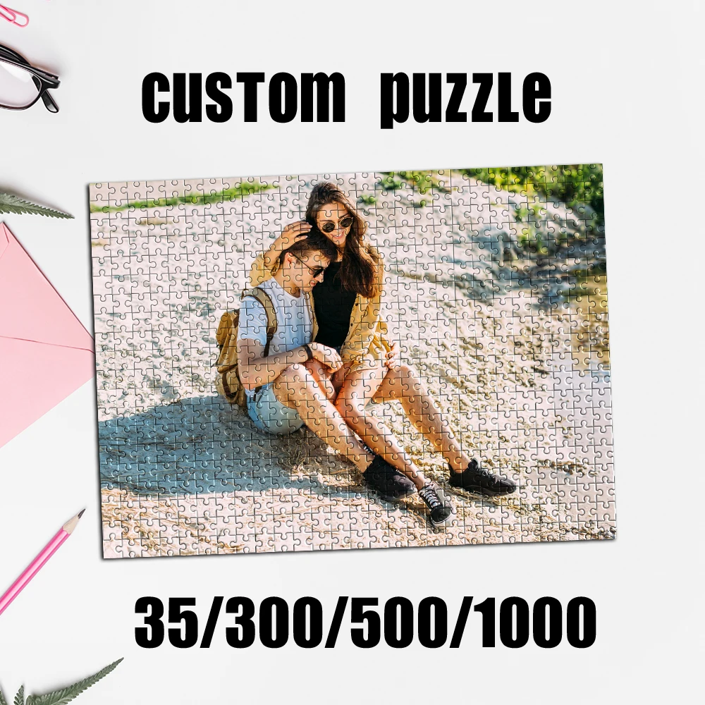 35/300/500/1000pcs Personalized Custom Photo Puzzle Wedding photo Customize Toys Personalized Jigsaw Puzzles Handmade Gifts