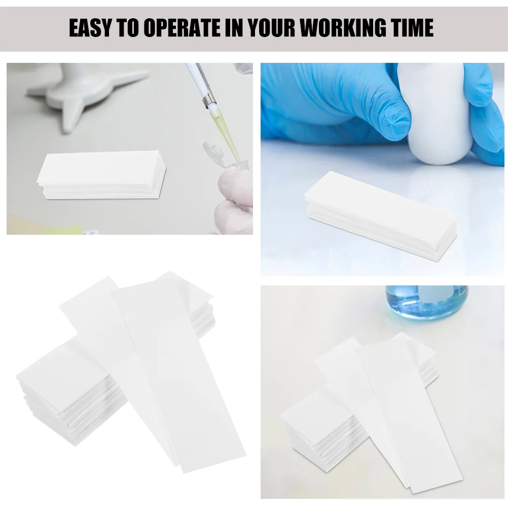 200 Pcs Filter Paper Test Strips Chromatography Strips for Science Lab Dust Removal Rectangular Ideal for Educational Equipment
