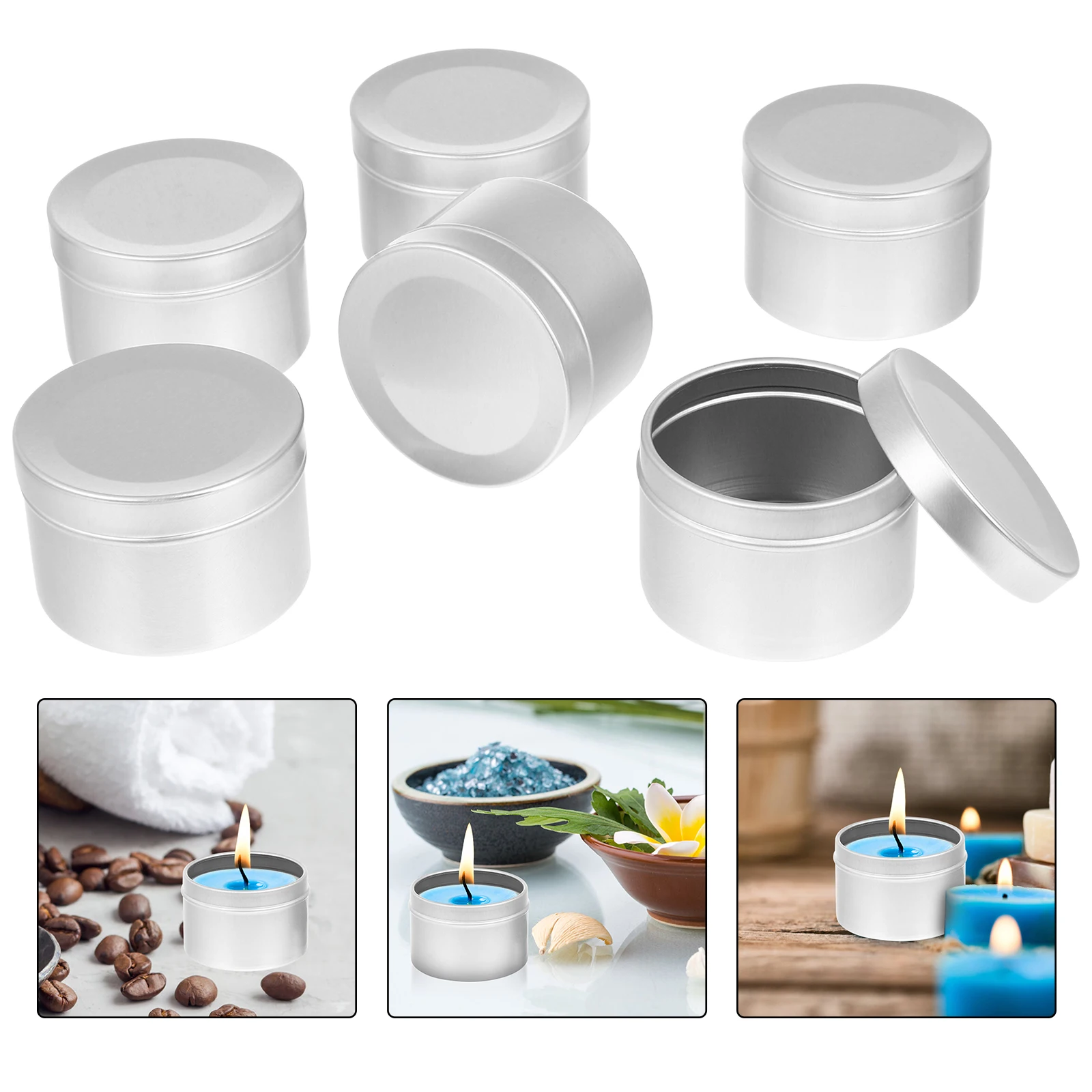 

Creative Round Aluminium Jar Metal Container Leak-Proof Storage Tin for Cream Lip Balm DIY Mineral Makeup Spiral Cap