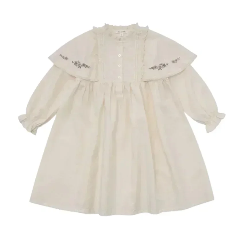 Autumn/Winter New 24 Autumn/Winter LOU Embroidered Dress Autumn Flower Girl Dress