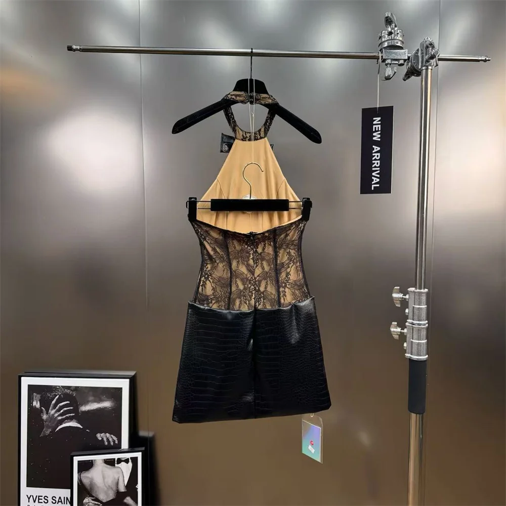 Abito estivo da donna con scollo all'americana 2025 con corsetto con fiocco, gonna aderente da donna sexy, nuovo reggiseno per abito da festa di alta qualità Y2K