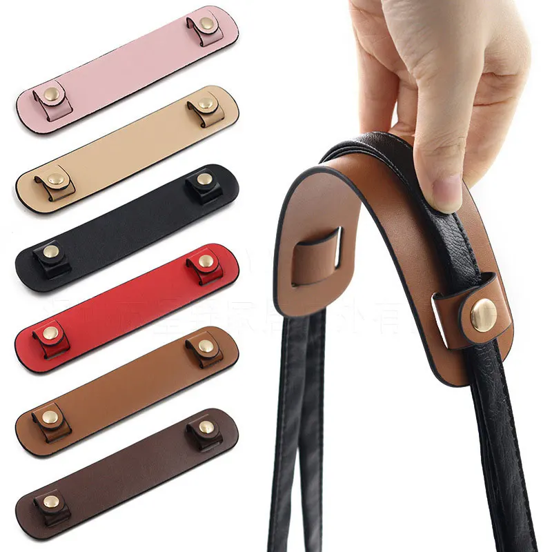 1PC Wide PU Leather Bag Strap Decompression Shoulder Pads Cover Handle Fixing Clip Luggage Suitcase Bag Grip Wrap Accessories