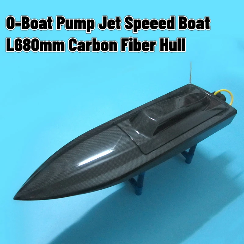 O-boat Length 680mm Remote Control Brushless Electric Carbon Fiber Hull Water Jet Thruster Jet Pump Speedboat