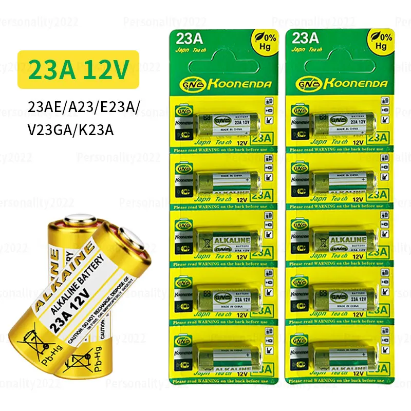 5ชิ้น-30ชิ้นแบตเตอรี่อัลคาไลน์23A 12V A23แบตเตอรี่แห้ง23GA MN21 V23GA GP23A LRV08 MS21สำหรับรีโมทคอนโทรลกระดิ่งประตูของเล่น