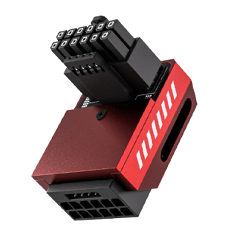 

Upgraded 12V 16Pin 90 Degree Angled Turning Connector Power Adapter 12VHPWR GPU Male To Female Connector For Desktop Graphic Car