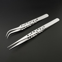 Electronics Industrial Tweezers Precision Anti-static Curved Straight Tip Stainless Forceps Phone Repair Hand Tool sets