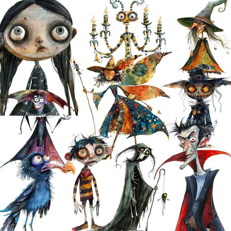 20Pcs/Pack Funny Vampire Sticker DIY Craft Scrapbooking Album Junk Journal Decorative Stickers