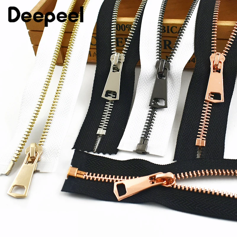 

5Pcs 5# Metal Zippers 15-80cm Close/Open-End Auto Lock Zips Bag Pocket Closure Zip Clothes Zipper Repair Kits Sewing Accessories