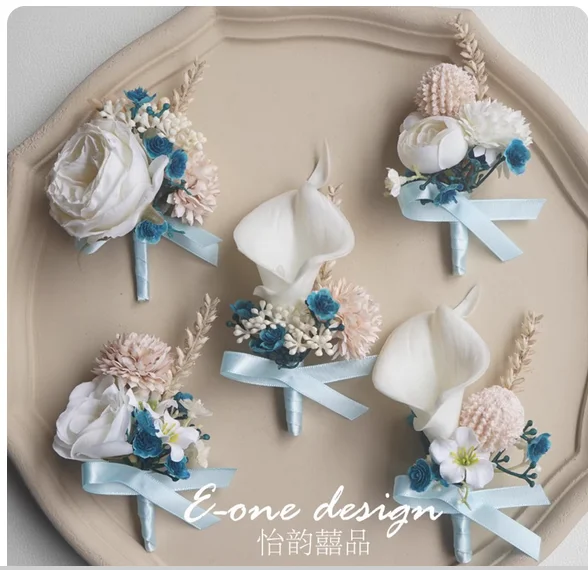 

Wedding bride groom father mother bridesmaid groomsman wedding corsage opening ceremony VIP