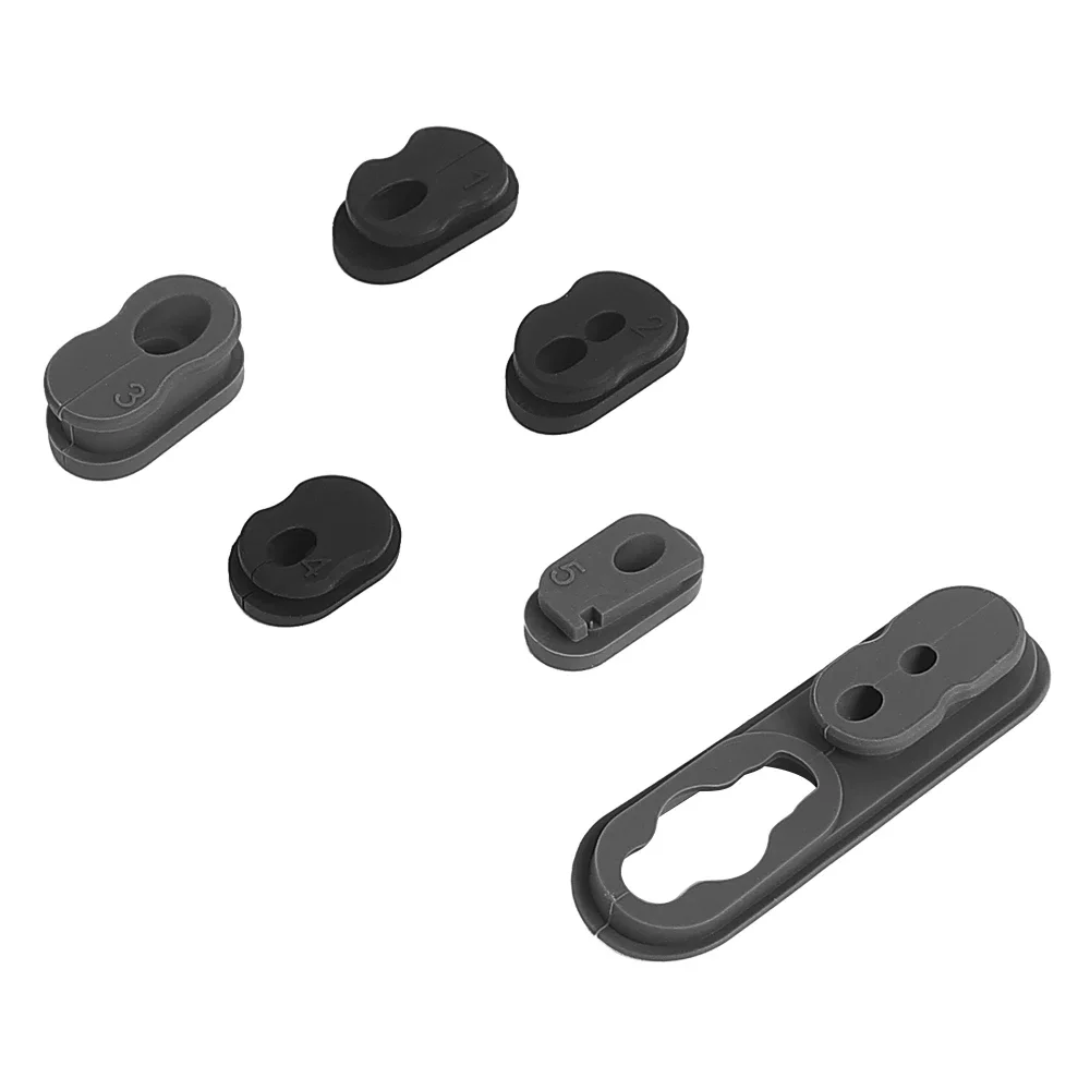 Penutup Port Pengisian Daya Anti Debu untuk Skuter Listrik Xiaomi 4 Pro, Pelindung Silikon Tahan Air, Set Kabel 5 Buah, Suku Cadang Skuter
