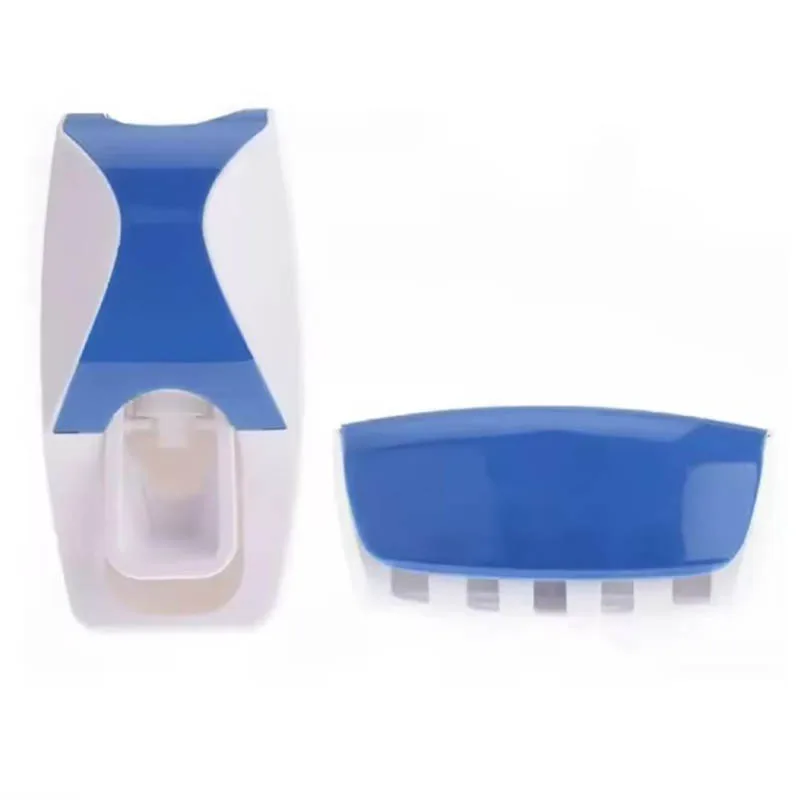 Dispensador automático de pasta de dientes, soporte para cepillo de dientes sin perforaciones, montado en la pared, accesorios de baño, 1 Juego