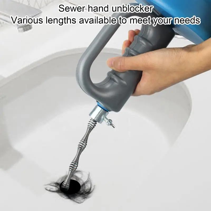 Heavy Duty Plumbers Snake Plumber Auger Drain Remover For Hair Clogs User-Friendly Snake Drain Cleaner For Bathroom Tub Toilet