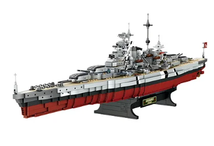 

Bismarck Class Battleship Nautical Building Blocks Creative Expert Ideas Model Ship MOC FC4201 Movie Sailboat Bricks Toy Gift