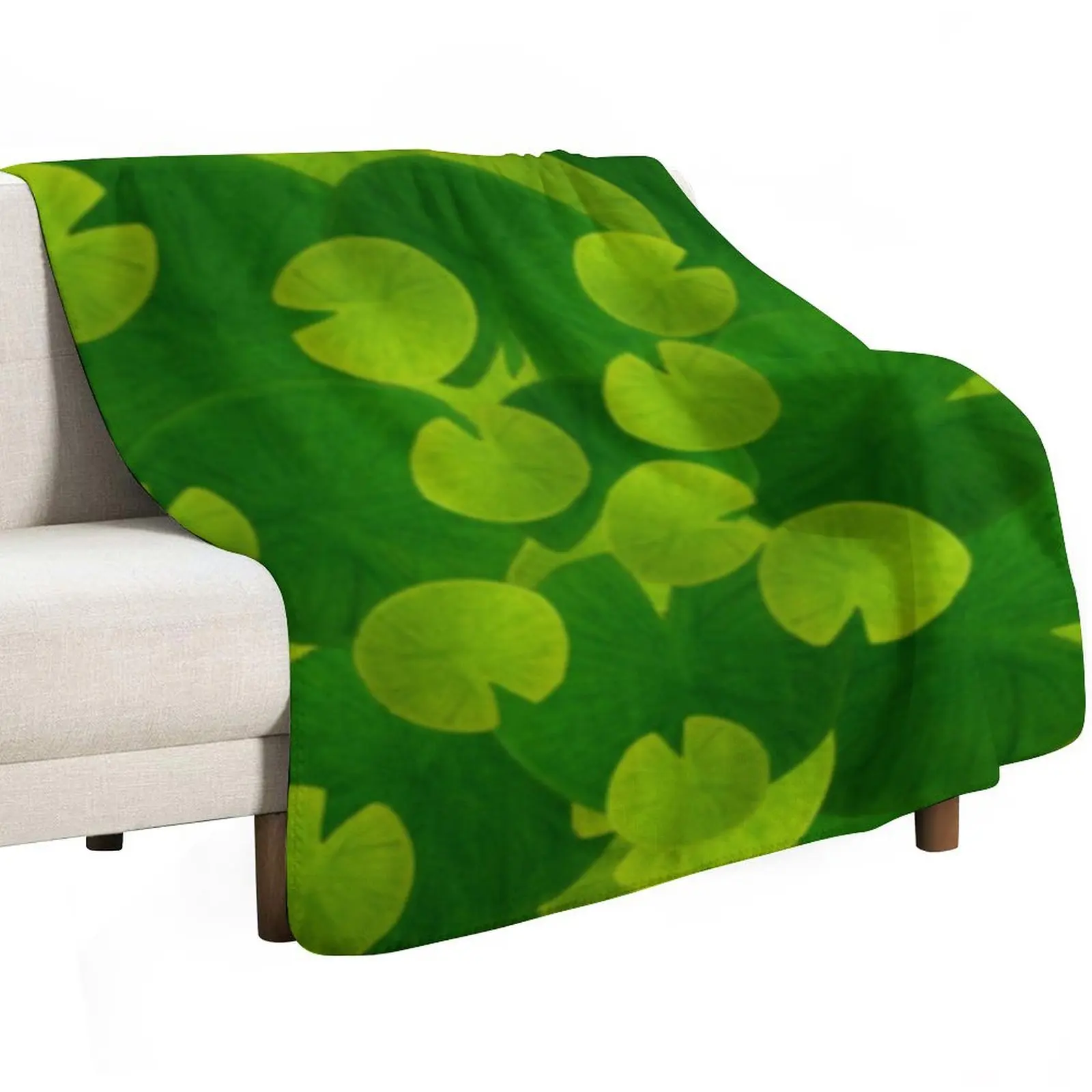 lily pads design Throw Blanket Decorative Sofas Tourist Soft Big Thins Blankets For Baby Bed Blankets