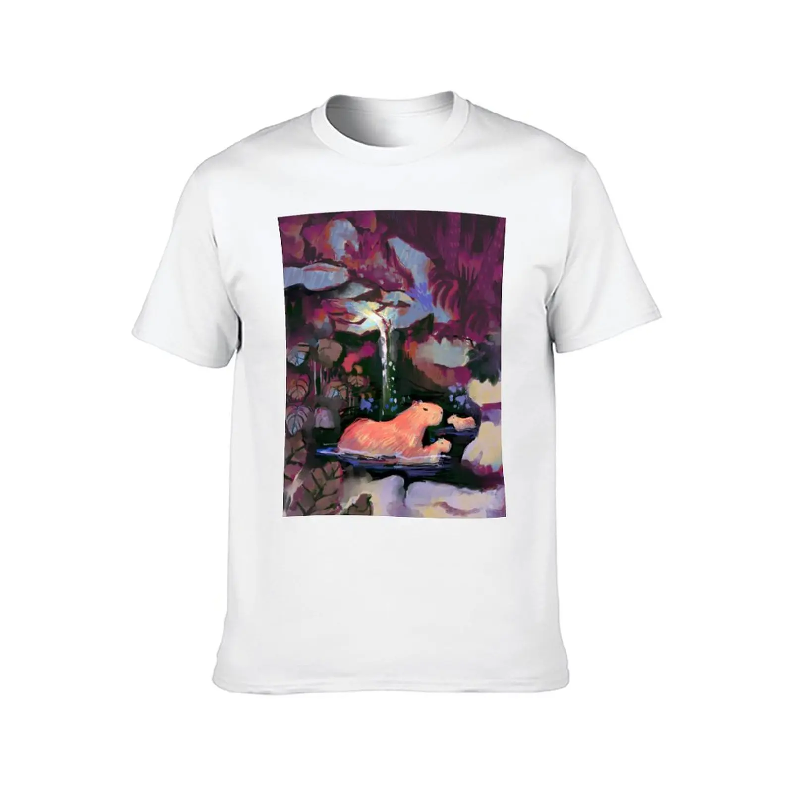 تي شيرت كابيباراس جاردن تي شيرت أنيمي تي شيرت رجالي كبير الحجم تي شيرت قطني جرافيك تي شيرت عالي الجودة #2